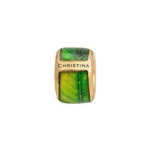 Image of Christina Collect Green Leaf forgyldt charm